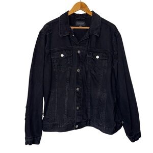 Pacsun Black Distressed Jean Jacket | Size XL | Like New Condition